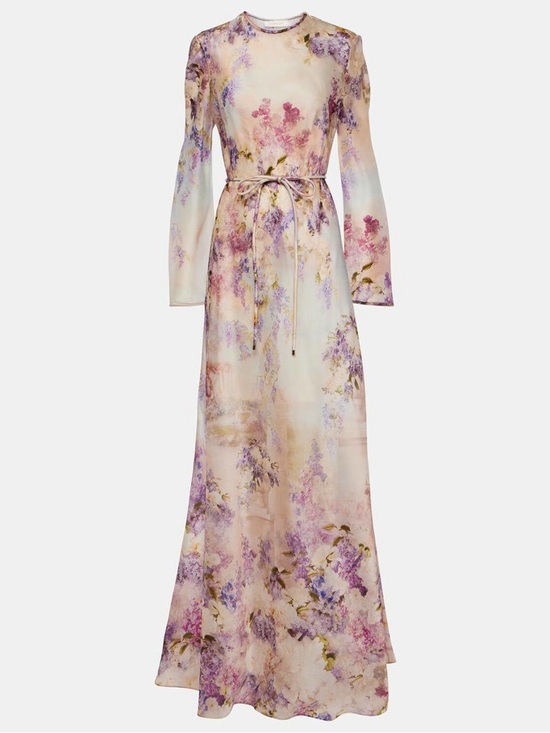 Zimmermann Dresses & Skirts - Zimmermann Pastel Floral Maxi Dress in Pink, Purple and Cream